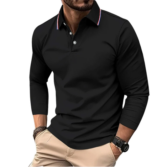 POLO CASUAL CON CUELLO EN CONTRASTE